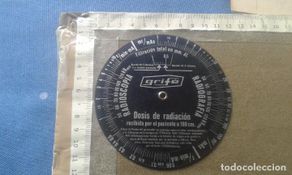 Antigüedades: REGLA CIRCULAR MEDICA - RADIOSCOPIA - RADIOGRAFIA - DOSIS RADIACION RECIBIDA POR PACIENTE A 100 CM